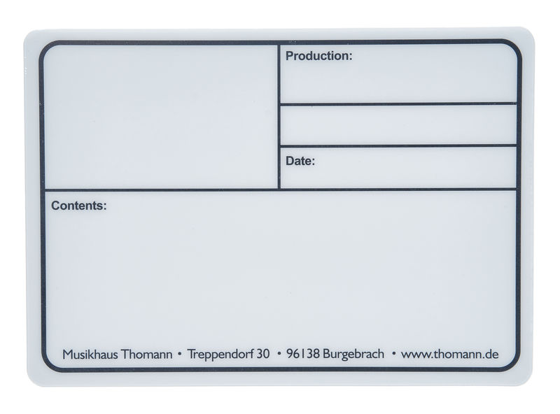 Tourlabel 177x127mm White Stairville