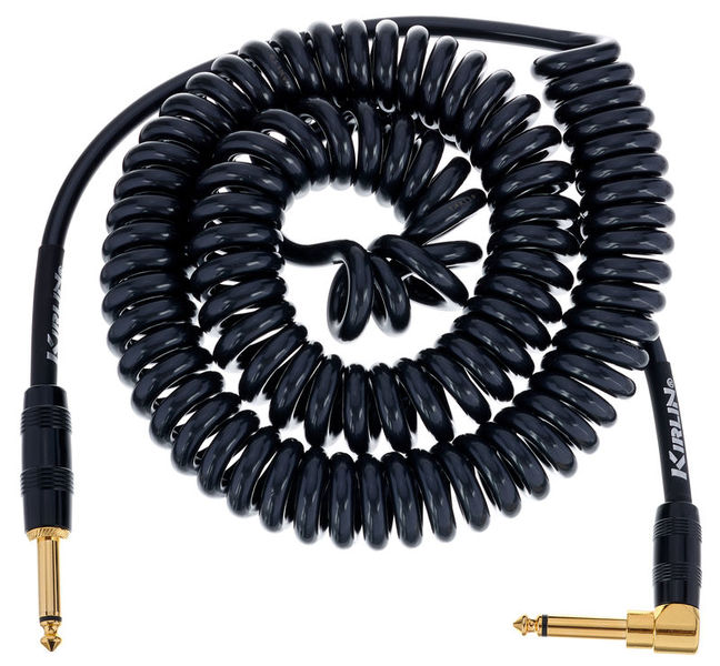 Premium Coil Cable 6m Black Kirlin
