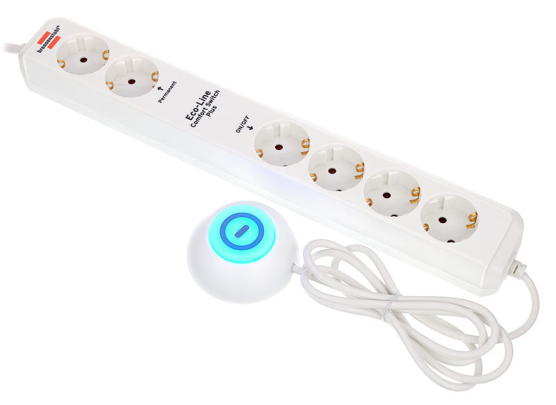 Eco Comf. Switch 6 Way 1,5m Wh Brennenstuhl
